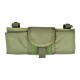 WoSport Foldable Dump Pouch (OD), 1000d nylonDockable to belt or vestsMolle systemElastic cord and velcro closureVentilation holesOpened size 26x29cmShrink size 26x12cmOlive drab color